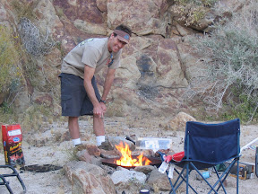 Starting the camp fire