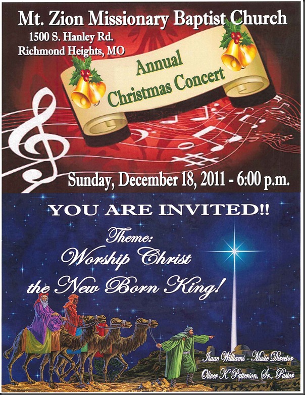 Christmas Concert Flyer 2011