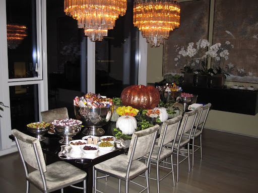 Here is the entire dining room -- set up and ready to go.