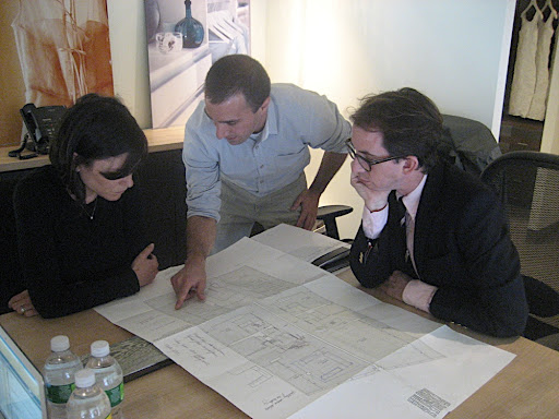 Carolyn, Anthony Santelli (MSL Home Editor), and I talk through the apartment plans and how to reconfigure the closet space.