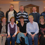winners of the Easter Bank Holiday Mixed Doubles - sponsored by the Tobergal Lane Cafe. front (L-R): Olivia Seery; Joan Grennan, Ann Mc Kiernan, Ger Lowry; Edel Mc Dermott (President) Breda Roberts, Phil Rooney. Back: Michael Mc Gowan, Steve Cunningham, Eamon Mc Cafferty; Brendan Kelly; Padraic Hackett. (Missing - Dave Fleming)