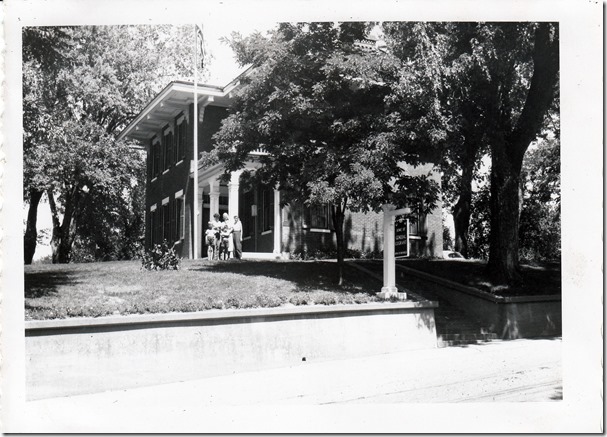 91 - Webster Family in Front of General U.S. Grant Home Galena, Illinois 1952 Photoshopped