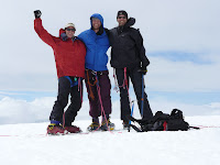 Josh, Arlo and Jorma on the summit of Mt Baker.