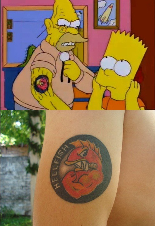 El tatuaje del Abuelo Simpson El tatuaje del Abuelo Simpson