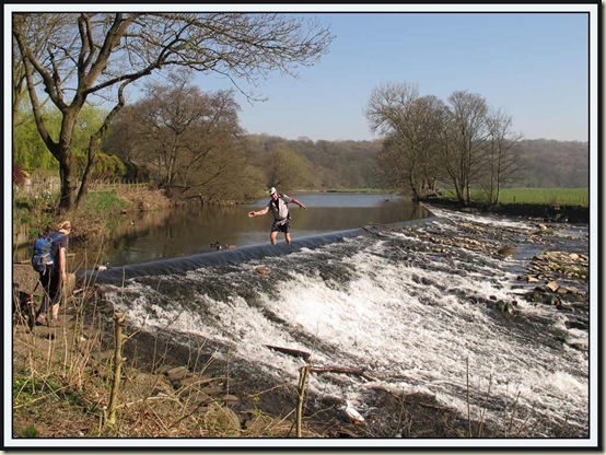 Norman demonstrates his plumbing skills at Whalley Weir Norman demonstrates his plumbing skills at Whalley Weir