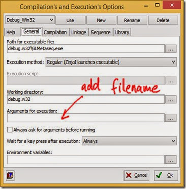 Set a program argument in the project configuration Set a program argument in the project configuration