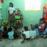 Bella introducing the kids to their new animals in PreK 4!