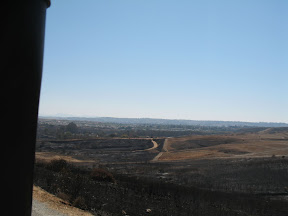 More fire damage visible on the way out.
