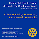 5&deg; Aniversario y Renovaci&oacute;n de Autoridades del R.C. Devoto Parque