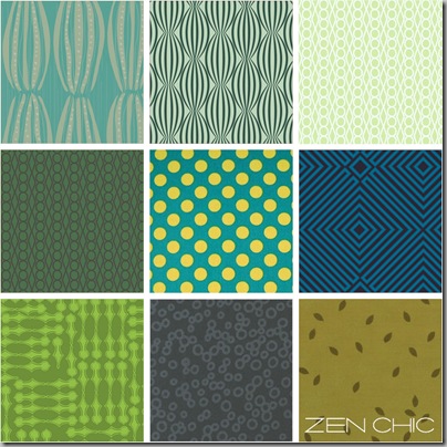 modern Fabric choice green