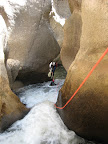 Les &eacute;troitures du canyon avant la cascade.