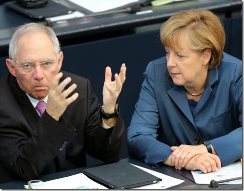 Schäuble Merkel dpa