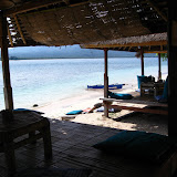 Gili restaurant huts by the beach (they were all around the island)