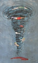Tornado, etching, aquatint, & chine colle, 2009 50 X 78cm