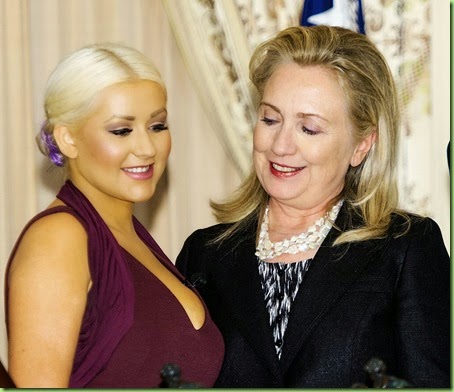 Christina-Aguilera-and-Hillary-Clinton