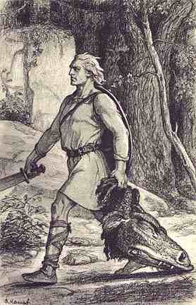Siegfried With Fafner Head, Asatru Gods And Heroes