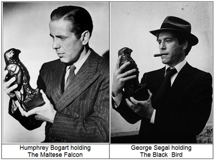 c0 Humphrey Bogart and George Segal Holding The Bird