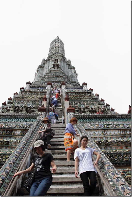 Steep Flight of Stairs that lead to the top of Wat Arun, Bangkok