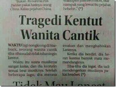 TRAGEDI KENTUT