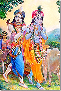 Krishna and Balarama with friends