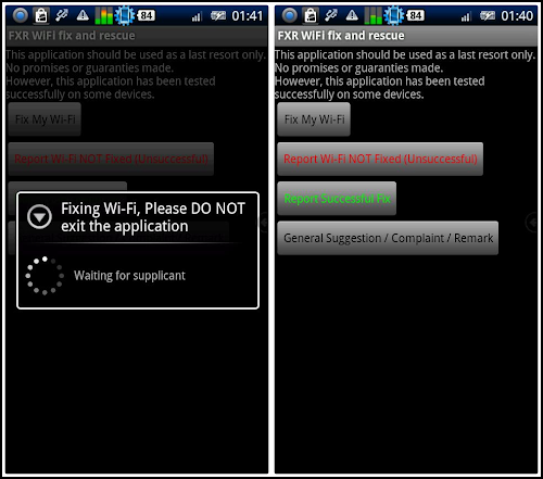 FXR WiFi fix and rescue