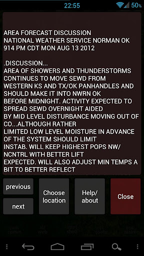 NWS Discussion Lite