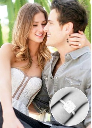 Jared Followill and Martha Patterson with engament ring