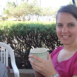 Sipping Coffee at Kihei Cafe
