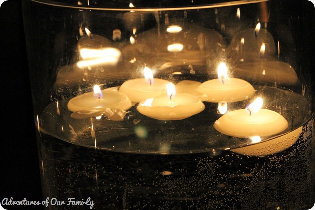 valentine's date hurricane floating candles