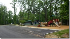 Playground and bathhouse at Gunter Hill COE