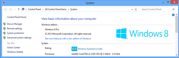 windows 8 advanced system settings
