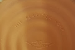 Flour, Sugar, Coffee, and Tea canister set in pink plastic by Plas-Tex Corp. in Los Angeles, CA