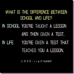difference between school and life