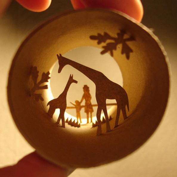 Fantastic scenes inside empty toilet paper rolls by Anastassia Elias