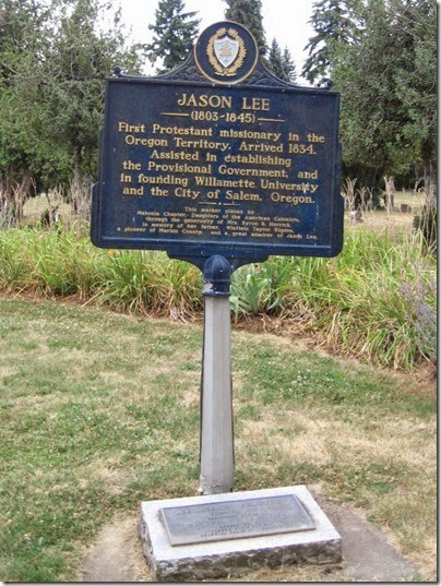 IMG_8319 Jason Lee Historical Marker & Plaque at Lee Mission Cemetery in Salem, Oregon on August 12, 2007