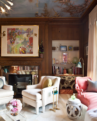 Old lines feel new again when color is updated to project a modern, graceful space. (Kemble Interiors, Inc.)
