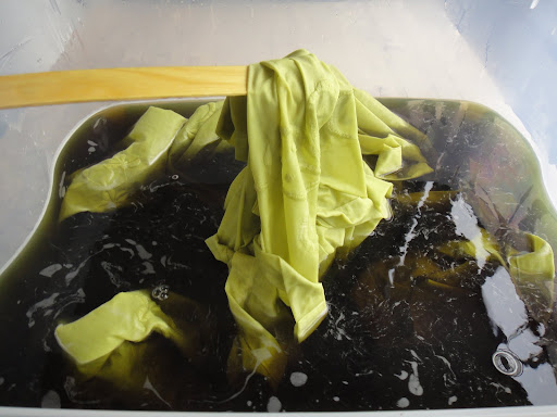 Look how beautifully the napkins have taken the dye.