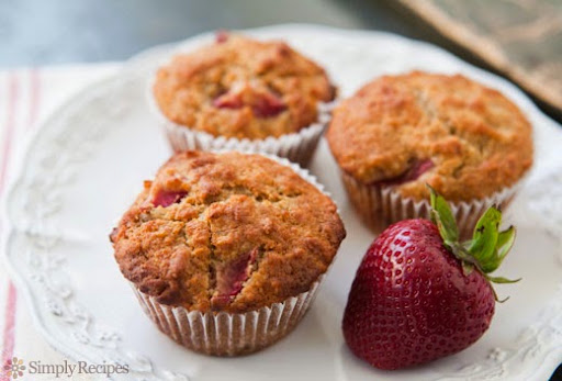 Strawberry Oatmeal Muffins on Simply Recipes