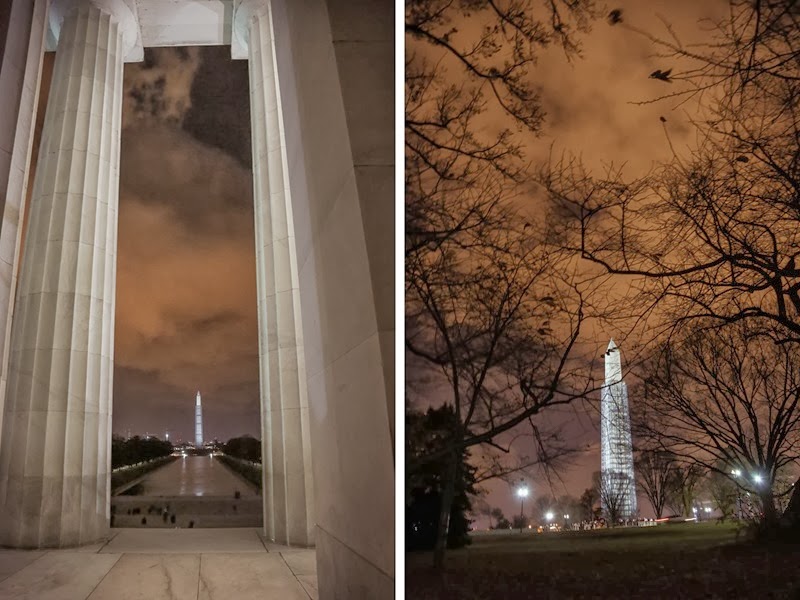 wa monument by night