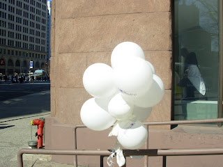 AlMaghrib balloons outside of the hall