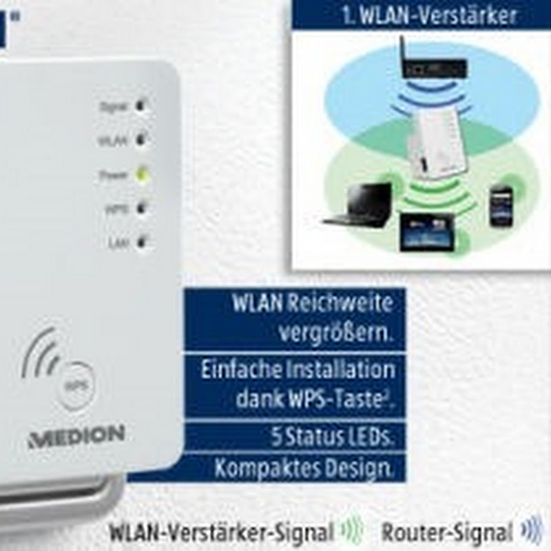 Aldi Süd: Medion P85250 wireless LAN amplifier available for € 27.99 in  week 11