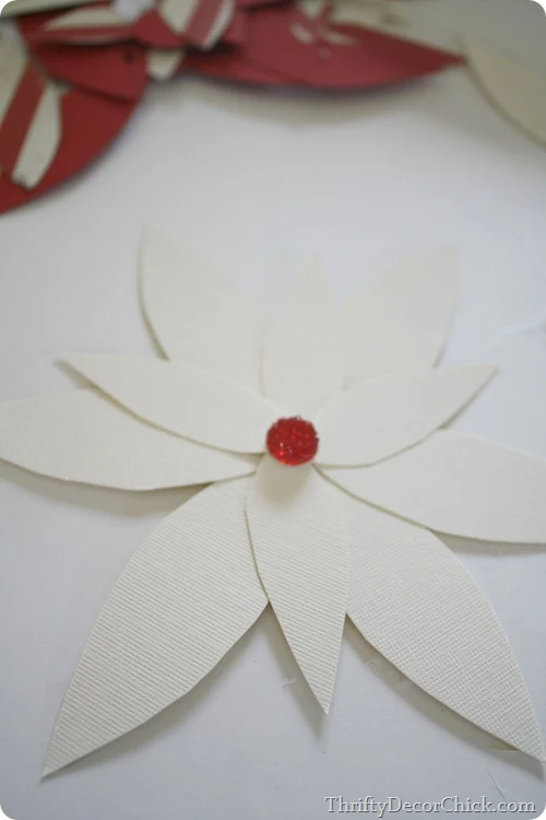 paper poinsettia with card stock