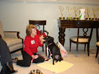 Kiara gets a last-minute brush from Charlene as we get the one-minute alert that we are needed on the set!
