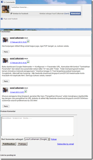 komentar blog dibawah post