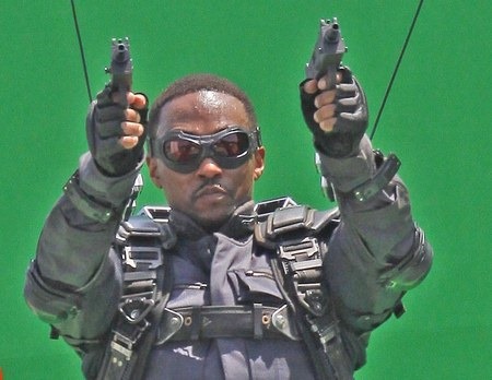 EXCLUSIVE Anthony Mackie, who plays The Falcon, was spotted on the set of "Captain America: Winter Soldier" filming on location in Los Angeles doing his own stunts in front of a giant green screen.

Featuring: Anthony Mackie
Where: Los Angeles, CA, United States
When: 01 May 2013
Credit: Shinn/JFXimages/Wenn.com