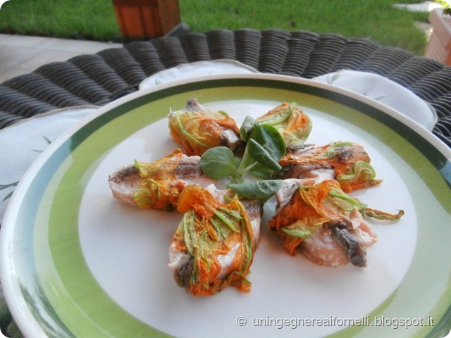 involtini salmone fiori zucca alici