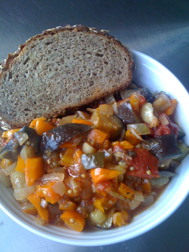 With multi-grain bread the next day for an easy office lunch.