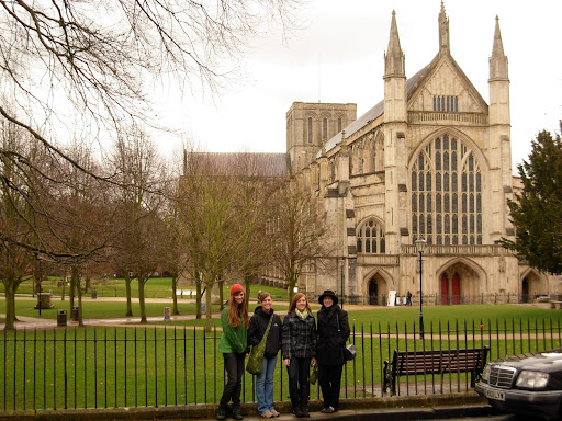The students visited Winchester as part of the tour.