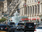 A fountain outside of the Paris.