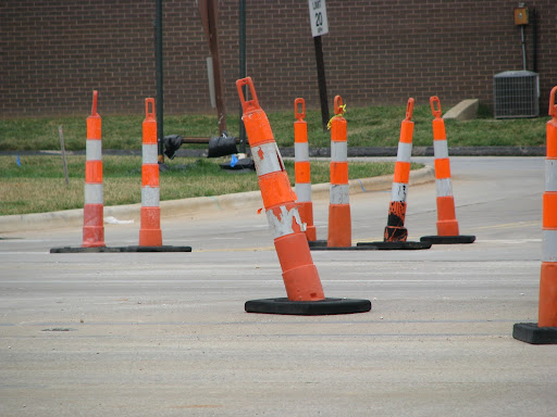 This is the construction zone for the new interchange of James River Freeway and National Avenue. (Photo by: Brittni Bynum)